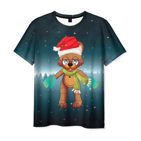 Мужская футболка 3D с принтом Five Nights At Freddy`s в Курске, 100% полиэфир | прямой крой, круглый вырез горловины, длина до линии бедер | Тематика изображения на принте: fnaf | freddy | бонни | медведь | мишка | фнаф | фокси | фредди