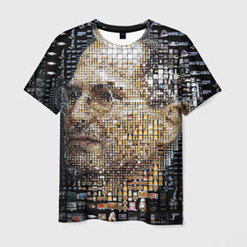 Мужская футболка 3D с принтом Стив Джобс в Курске, 100% полиэфир | прямой крой, круглый вырез горловины, длина до линии бедер | steve jobs