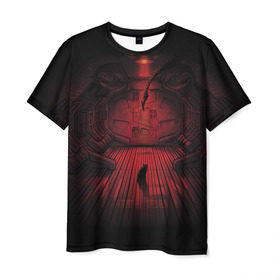 Мужская футболка 3D с принтом ALIEN в Курске, 100% полиэфир | прямой крой, круглый вырез горловины, длина до линии бедер | 