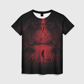 Женская футболка 3D с принтом ALIEN в Курске, 100% полиэфир ( синтетическое хлопкоподобное полотно) | прямой крой, круглый вырез горловины, длина до линии бедер | 