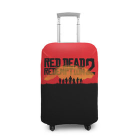 Чехол для чемодана 3D с принтом Red Dead Redemption 2 в Курске, 86% полиэфир, 14% спандекс | двустороннее нанесение принта, прорези для ручек и колес | rdr | rdr2 | red dead redemption 2 | rockstar | дикий запад | ковбои