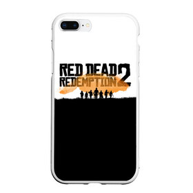 Чехол для iPhone 7Plus/8 Plus матовый с принтом Red Dead Redemption 2 в Курске, Силикон | Область печати: задняя сторона чехла, без боковых панелей | rdr | rdr2 | red dead redemption 2 | rockstar | дикий запад | ковбои