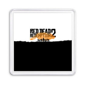 Магнит 55*55 с принтом Red Dead Redemption 2 в Курске, Пластик | Размер: 65*65 мм; Размер печати: 55*55 мм | rdr | rdr2 | red dead redemption 2 | rockstar | дикий запад | ковбои