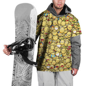 Накидка на куртку 3D с принтом Смайлики. Стикербомбинг в Курске, 100% полиэстер |  | Тематика изображения на принте: emoji | желтый | мем | смайл | стикербомбинг | текстура | улыбка | эмодзи