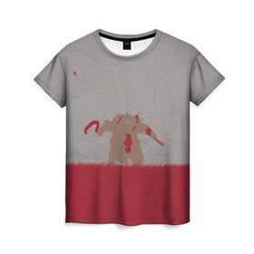 Женская футболка 3D с принтом Pudge в Курске, 100% полиэфир ( синтетическое хлопкоподобное полотно) | прямой крой, круглый вырез горловины, длина до линии бедер | 