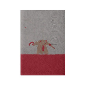 Обложка для паспорта матовая кожа с принтом Pudge в Курске, натуральная матовая кожа | размер 19,3 х 13,7 см; прозрачные пластиковые крепления | 
