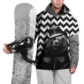 Накидка на куртку 3D с принтом Mr. Bear в Курске, 100% полиэстер |  | bear | beast | mister | roar | swag | зверь | медведь | мистер | свэг