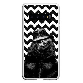 Чехол для Samsung Galaxy S10 с принтом Mr Bear в Курске, Силикон | Область печати: задняя сторона чехла, без боковых панелей | Тематика изображения на принте: bear | beast | mister | roar | swag | зверь | медведь | мистер | свэг