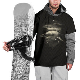 Накидка на куртку 3D с принтом Cosmic Shark в Курске, 100% полиэстер |  | space | галактика | космос | рыба