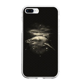 Чехол для iPhone 7Plus/8 Plus матовый с принтом Cosmic Shark в Курске, Силикон | Область печати: задняя сторона чехла, без боковых панелей | space | галактика | космос | рыба