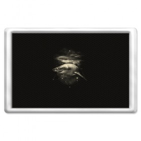 Магнит 45*70 с принтом Cosmic Shark в Курске, Пластик | Размер: 78*52 мм; Размер печати: 70*45 | Тематика изображения на принте: space | галактика | космос | рыба