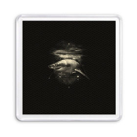 Магнит 55*55 с принтом Cosmic Shark в Курске, Пластик | Размер: 65*65 мм; Размер печати: 55*55 мм | Тематика изображения на принте: space | галактика | космос | рыба