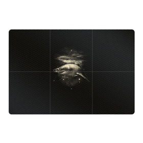 Магнитный плакат 3Х2 с принтом Cosmic Shark в Курске, Полимерный материал с магнитным слоем | 6 деталей размером 9*9 см | space | галактика | космос | рыба