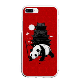 Чехол для iPhone 7Plus/8 Plus матовый с принтом Panda Warrior в Курске, Силикон | Область печати: задняя сторона чехла, без боковых панелей | japan | panda | панда