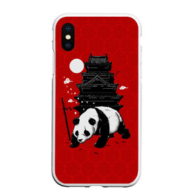 Чехол для iPhone XS Max матовый с принтом Panda Warrior в Курске, Силикон | Область печати: задняя сторона чехла, без боковых панелей | japan | panda | панда