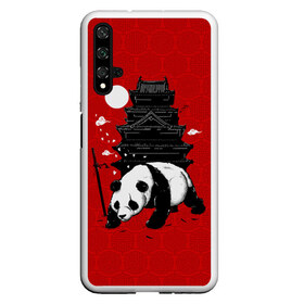 Чехол для Honor 20 с принтом Panda Warrior в Курске, Силикон | Область печати: задняя сторона чехла, без боковых панелей | japan | panda | панда