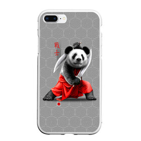 Чехол для iPhone 7Plus/8 Plus матовый с принтом Master Panda в Курске, Силикон | Область печати: задняя сторона чехла, без боковых панелей | ninja | panda | ниндзя | панда