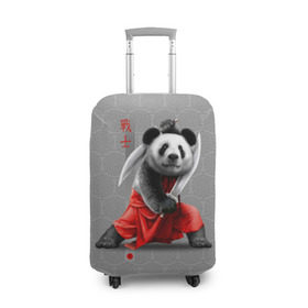 Чехол для чемодана 3D с принтом Master Panda в Курске, 86% полиэфир, 14% спандекс | двустороннее нанесение принта, прорези для ручек и колес | ninja | panda | ниндзя | панда