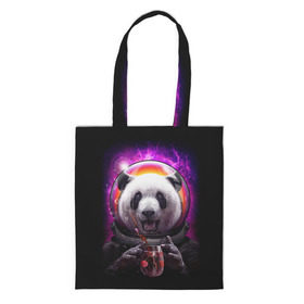 Сумка 3D повседневная с принтом Panda Cosmonaut в Курске, 100% полиэстер | Плотность: 200 г/м2; Размер: 34×35 см; Высота лямок: 30 см | bear | galaxy | panda | space | star | астронавт | галактика | звезда | космонавт | космос | медведь | панда