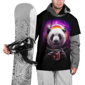 Накидка на куртку 3D с принтом Panda Cosmonaut в Курске, 100% полиэстер |  | bear | galaxy | panda | space | star | астронавт | галактика | звезда | космонавт | космос | медведь | панда