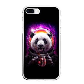 Чехол для iPhone 7Plus/8 Plus матовый с принтом Panda Cosmonaut в Курске, Силикон | Область печати: задняя сторона чехла, без боковых панелей | bear | galaxy | panda | space | star | астронавт | галактика | звезда | космонавт | космос | медведь | панда