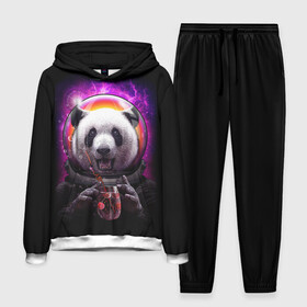 Мужской костюм 3D (с толстовкой) с принтом Panda Cosmonaut в Курске,  |  | Тематика изображения на принте: bear | galaxy | panda | space | star | астронавт | галактика | звезда | космонавт | космос | медведь | панда
