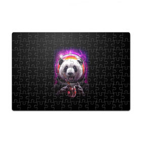 Пазл магнитный 126 элементов с принтом Panda Cosmonaut в Курске, полимерный материал с магнитным слоем | 126 деталей, размер изделия —  180*270 мм | Тематика изображения на принте: bear | galaxy | panda | space | star | астронавт | галактика | звезда | космонавт | космос | медведь | панда
