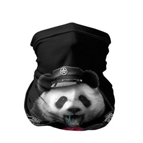 Бандана-труба 3D с принтом Donut Panda в Курске, 100% полиэстер, ткань с особыми свойствами — Activecool | плотность 150‒180 г/м2; хорошо тянется, но сохраняет форму | bear | donut | panda | police | коп | медведь | панда | пончик
