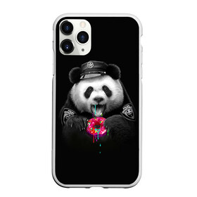 Чехол для iPhone 11 Pro матовый с принтом Donut Panda в Курске, Силикон |  | bear | donut | panda | police | коп | медведь | панда | пончик