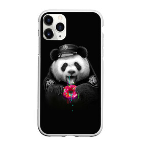 Чехол для iPhone 11 Pro Max матовый с принтом Donut Panda в Курске, Силикон |  | bear | donut | panda | police | коп | медведь | панда | пончик