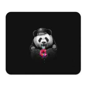 Коврик прямоугольный с принтом Donut Panda в Курске, натуральный каучук | размер 230 х 185 мм; запечатка лицевой стороны | bear | donut | panda | police | коп | медведь | панда | пончик