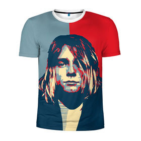 Мужская футболка 3D спортивная с принтом Kurt Cobain в Курске, 100% полиэстер с улучшенными характеристиками | приталенный силуэт, круглая горловина, широкие плечи, сужается к линии бедра | curt | hope | kobain | nirvana | кобейн | курт | нирвана
