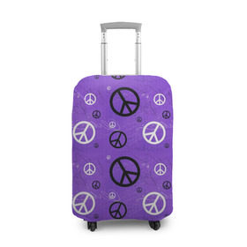 Чехол для чемодана 3D с принтом Peace в Курске, 86% полиэфир, 14% спандекс | двустороннее нанесение принта, прорези для ручек и колес | abstract | hippie | hipster | swag | tie dye | абстракция | свэг | текстура | хиппи | хипстер