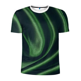 Мужская футболка 3D спортивная с принтом Шелк в Курске, 100% полиэстер с улучшенными характеристиками | приталенный силуэт, круглая горловина, широкие плечи, сужается к линии бедра | Тематика изображения на принте: luxury | premium | vip | премиум | шелк | эксклюзив