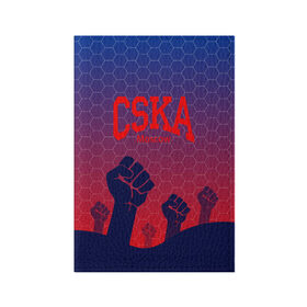 Обложка для паспорта матовая кожа с принтом CSKA Msk в Курске, натуральная матовая кожа | размер 19,3 х 13,7 см; прозрачные пластиковые крепления | Тематика изображения на принте: moscow | москва | цска