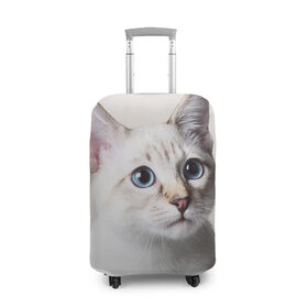 Чехол для чемодана 3D с принтом Кошечка в Курске, 86% полиэфир, 14% спандекс | двустороннее нанесение принта, прорези для ручек и колес | кот | котики | котята | кошка | рыженький | рыжий | серенький | черненький