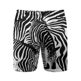Мужские шорты 3D спортивные с принтом Зебра в Курске,  |  | дикое | животное | зебра | камуфляж | лошадь | маскировка | полосы | текстура | фон | черно белые