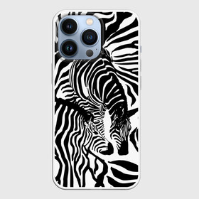 Чехол для iPhone 13 Pro с принтом Зебра в Курске,  |  | дикое | животное | зебра | камуфляж | лошадь | маскировка | полосы | текстура | фон | черно белые