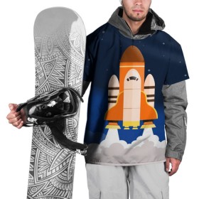 Накидка на куртку 3D с принтом Космический корабль в Курске, 100% полиэстер |  | вселенная | галактика | звёзды | космический полёт | космос | созвездие