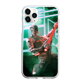 Чехол для iPhone 11 Pro Max матовый с принтом Rocker Robot в Курске, Силикон |  | rock | гитара | музыка | робот | рок