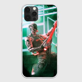 Чехол для iPhone 12 Pro Max с принтом Rocker Robot в Курске, Силикон |  | Тематика изображения на принте: rock | гитара | музыка | робот | рок