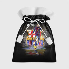 Подарочный 3D мешок с принтом Месси в Курске, 100% полиэстер | Размер: 29*39 см | Тематика изображения на принте: barselona | messi | аргентина | барселона | испания | месси | футбол