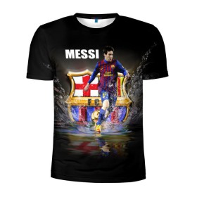 Мужская футболка 3D спортивная с принтом Месси в Курске, 100% полиэстер с улучшенными характеристиками | приталенный силуэт, круглая горловина, широкие плечи, сужается к линии бедра | barselona | messi | аргентина | барселона | испания | месси | футбол