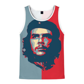 Мужская майка 3D с принтом Che Guevara в Курске, 100% полиэстер | круглая горловина, приталенный силуэт, длина до линии бедра. Пройма и горловина окантованы тонкой бейкой | Тематика изображения на принте: че гевара