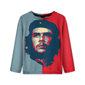 Детский лонгслив 3D с принтом Che Guevara в Курске, 100% полиэстер | длинные рукава, круглый вырез горловины, полуприлегающий силуэт
 | Тематика изображения на принте: че гевара