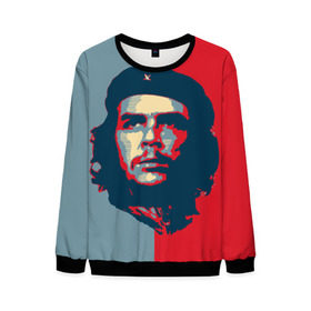 Мужской свитшот 3D с принтом Che Guevara в Курске, 100% полиэстер с мягким внутренним слоем | круглый вырез горловины, мягкая резинка на манжетах и поясе, свободная посадка по фигуре | Тематика изображения на принте: че гевара