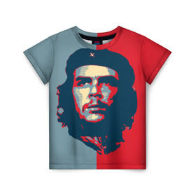 Детская футболка 3D с принтом Che Guevara в Курске, 100% гипоаллергенный полиэфир | прямой крой, круглый вырез горловины, длина до линии бедер, чуть спущенное плечо, ткань немного тянется | че гевара