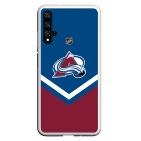 Чехол для Honor 20 с принтом Colorado Avalanche в Курске, Силикон | Область печати: задняя сторона чехла, без боковых панелей | america | canada | hockey | nhl | usa | америка | канада | колорадо | лед | нхл | сша | хоккей | эвеланш