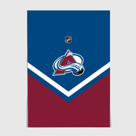 Постер с принтом Colorado Avalanche в Курске, 100% бумага
 | бумага, плотность 150 мг. Матовая, но за счет высокого коэффициента гладкости имеет небольшой блеск и дает на свету блики, но в отличии от глянцевой бумаги не покрыта лаком | america | canada | hockey | nhl | usa | америка | канада | колорадо | лед | нхл | сша | хоккей | эвеланш