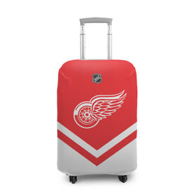 Чехол для чемодана 3D с принтом Detroit Red Wings в Курске, 86% полиэфир, 14% спандекс | двустороннее нанесение принта, прорези для ручек и колес | america | canada | hockey | nhl | usa | америка | детройт | канада | лед | нхл | ред | сша | уингз | хоккей